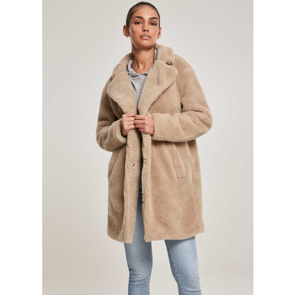 Urban Classics Urban Classics Winter coat Oversized Sherpa Urban Classics Urban Classics Winter coat Sherpa Teddy Beige